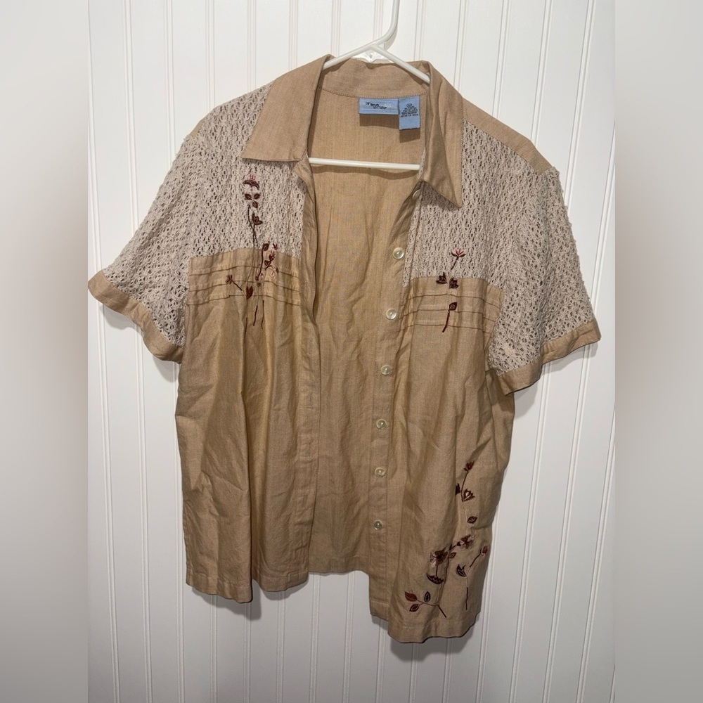 Vintage Jane Ashley Boho Button-up| Size Medium